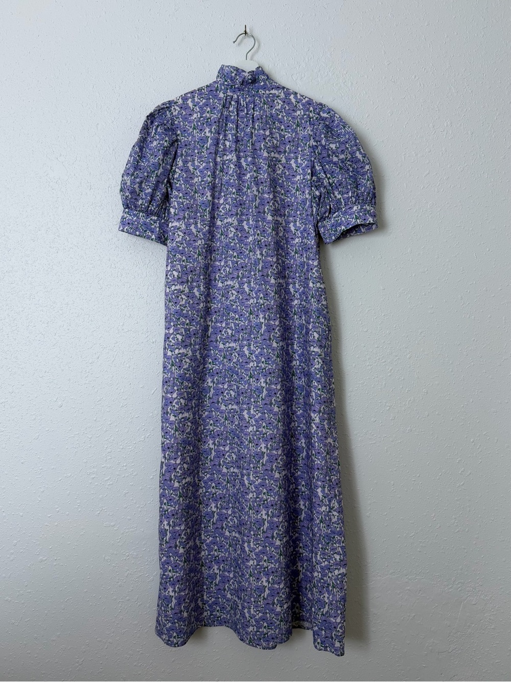 Hyacinth House Purple Poppies Louisa Maxi Dress M Cotton - Picture 8 of 14